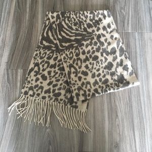 Charter Club Cashmere Leopard Print Scarf